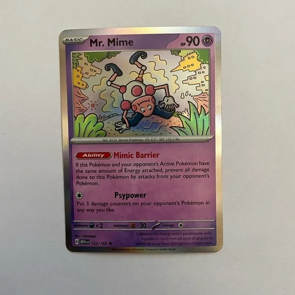 Pokemon | Toys | Mr Mime Pokmon Card 51 Holofoil 122 | Poshmark